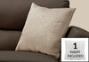 Monarch Specialties I 9254 Pillows, 18 X 18 Square, Insert Included, Decorative Throw, Accent, Sofa, Couch, Bedroom, Polyester, Hypoallergenic, Beige, Modern - 83-9254 - Mounts For Less