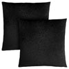 Monarch Specialties I 9267 Pillows, Set Of 2, 18 X 18 Square, Insert Included, Decorative Throw, Accent, Sofa, Couch, Bedroom, Polyester, Hypoallergenic, Black, Modern - 83-9267 - Mounts For Less