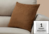 Monarch Specialties I 9268 Pillows, 18 X 18 Square, Insert Included, Decorative Throw, Accent, Sofa, Couch, Bedroom, Polyester, Hypoallergenic, Brown, Modern - 83-9268 - Mounts For Less