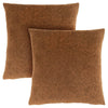 Monarch Specialties I 9269 Pillows, Set Of 2, 18 X 18 Square, Insert Included, Decorative Throw, Accent, Sofa, Couch, Bedroom, Polyester, Hypoallergenic, Brown, Modern - 83-9269 - Mounts For Less