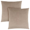 Monarch Specialties I 9271 Pillows, Set Of 2, 18 X 18 Square, Insert Included, Decorative Throw, Accent, Sofa, Couch, Bedroom, Polyester, Hypoallergenic, Beige, Modern - 83-9271 - Mounts For Less