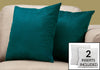 Monarch Specialties I 9281 Pillow - 18"X 18" / Emerald Green Mosaic Velvet / 2pcs - 83-9281 - Mounts For Less