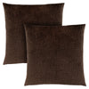 Monarch Specialties I 9285 Pillows, Set Of 2, 18 X 18 Square, Insert Included, Decorative Throw, Accent, Sofa, Couch, Bedroom, Polyester, Hypoallergenic, Brown, Modern - 83-9285 - Mounts For Less