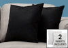 Monarch Specialties I 9287 Pillow - 18"X 18" / Black Mosaic Velvet / 2pcs - 83-9287 - Mounts For Less