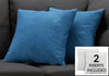 Monarch Specialties I 9291 Pillow - 18"X 18" / Patterned Blue / 2pcs - 83-9291 - Mounts For Less