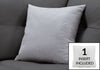 Monarch Specialties I 9294 Pillows, 18 X 18 Square, Insert Included, Decorative Throw, Accent, Sofa, Couch, Bedroom, Polyester, Hypoallergenic, Grey, Modern - 83-9294 - Mounts For Less