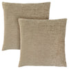 Monarch Specialties I 9297 Pillows, Set Of 2, 18 X 18 Square, Insert Included, Decorative Throw, Accent, Sofa, Couch, Bedroom, Polyester, Hypoallergenic, Beige, Modern - 83-9297 - Mounts For Less