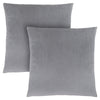 Monarch Specialties I 9307 Pillows, Set Of 2, 18 X 18 Square, Insert Included, Decorative Throw, Accent, Sofa, Couch, Bedroom, Polyester, Hypoallergenic, Grey, Modern - 83-9307 - Mounts For Less