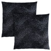 Monarch Specialties I 9333 Pillows, Set Of 2, 18 X 18 Square, Insert Included, Decorative Throw, Accent, Sofa, Couch, Bedroom, Polyester, Hypoallergenic, Black, Modern - 83-9333 - Mounts For Less