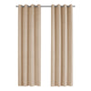 Monarch Specialties I 9801 Curtain Panel, 2pcs Set, 54"w X 95"l, Room Darkening, Grommet, Living Room, Bedroom, Kitchen, Micro Suede, Polyester, Beige, Contemporary, Modern - 83-9801 - Mounts For Less
