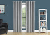 Monarch Specialties I 9844 Curtain Panel, 2pcs Set, 54"w X 84"l, Room Darkening, Grommet, Living Room, Bedroom, Kitchen, Micro Suede, Polyester, Grey, Contemporary, Modern - 83-9844 - Mounts For Less