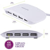 Philips - Charging Station with 4 USB Ports 4.8A, White - 98-A-DLK51340M - Mounts For Less