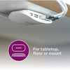 Philips - Charging Station with 4 USB Ports 4.8A, White - - Mounts For Less