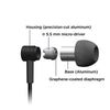 Pioneer SE-CH3T-B High Resolution Certified, In-Ear Earphones with Remote and Microphone, Black - 78-131235 - Mounts For Less