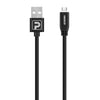 Powerology - 10 Foot Micro USB Cable, Braided, Black - 78-131608C - Mounts For Less