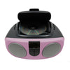 Proscan - BoomBox/Portable CD Player with AM/FM Radio, AUX Input, Pink - 67-CEPRCD243M-PINK - Mounts For Less