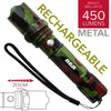 RCA - XPE LED Metal Flashlight, Rechargeable, 450 Lumens, Camouflage Pattern - 80-RFL773 - Mounts For Less