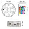 RGB Waterproof Submersible 10-LED Lights 16 Colors Changing with Remote Control 2 Pack - 99-0161 - Mounts For Less