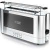 Russell Hobbs - Modern 2 Slices or Long Slice Toaster with Removable Warming Rack and Glass Accent and Stainless Steel - 99-TRL9300BKRC - Mounts For Less