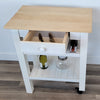 SB Mobile Kitchen Island on Wheels 28" x 18" x 34" with Drawer White - Made in Canada - 58-IC1828-BLANC - Mounts For Less