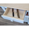 SB Mobile Kitchen Island on Wheels 28" x 18" x 34" with Drawer White - Made in Canada - 58-IC1828-BLANC - Mounts For Less