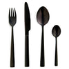 Safdie & Co - Stainless Steel Flatware/Cutlery Set, 16 Pieces, Dishwasher Safe, Onyx Black - 120-HW03407 - Mounts For Less
