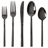 Safdie & Co - Stainless Steel Flatware/Cutlery Set, 20 Pieces, Dishwasher Safe, Black Mirror Effect - 120-AM04090EC20 - Mounts For Less