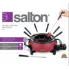 Salton - Electric Fondue Set with 2.8 Liter Non-Stick Bowl, 1000W, Red - 65-311087 - Mounts For Less