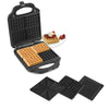 Salton SM2001 - XL Grill 4 in 1, Panini Press, Grill, Sandwich and Waffle with Interchangeable Plates, Black - 82-SM2001 - Mounts For Less