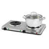 Salton THP528 Portable Double Burner Cooktop Stainless Steel - 82-0083 - Mounts For Less