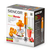 Sencor - Hand Blender Set with Chopper and Whisk, Variable Speed, 350W, Orange - 49-SHB 4363OR-NAA1 - Mounts For Less