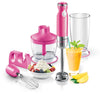 Sencor - Hand Blender Set with Chopper and Whisk, Variable Speed, 350W, Pink - 49-SHB 4368RS-NAA1 - Mounts For Less