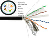 Shireen Outdoor CAT6 FTP Shielded Network Cable 23AWG in Spool of 1000' Black - - Mounts For Less