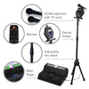 Singsation - All-in-One Bluetooth Karaoke System With 2 Wired Microphones, Microphone Stand and Remote Control, Black - 67-CESPKA800 - Mounts For Less