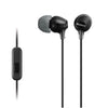 Sony - In-Ear Stereo Headphones with Microphone, Black - 95-MDR-EX15AP-B - Mounts For Less