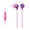Sony - In-Ear Stereo Headphones with Microphone, Purple - 95-MDR-EX15AP-PU - Mounts For Less