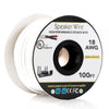 Speaker Wire OFC 100 ft.18AWG 2 Conductor - CL2 Fire Rated - White - - Mounts For Less