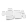 Starfrit - 6 Piece Fondue and Hors d'oeuvre Plate Set, Made of Porcelain, White - - Mounts For Less