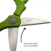 Starfrit - Kitchen Scissors, Stainless Steel Blade, Integrated Walnut Cracker, Green - 65-384323 - Mounts For Less