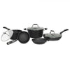 Starfrit - The Rock 8-Piece Cookware Set, Non-Stick Coating, Dishwasher Safe, Black - 65-370101 - Mounts For Less