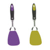 Strafrit - Set of 2 Ultra-Thin Flexible Spatulas, Made of Nylon, Heat Resistant, Green and Purple - 65-384605-GR-PR - Mounts For Less
