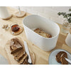 Swan - Nordic Collection Bread Bin with Bamboo Lid, 15cm x 15cm x 35cm, Matte White - 82-SWKA17512WHTN - Mounts For Less