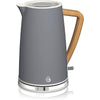 Swan - Nordic Collection Electric Kettle, 1.7 Liter Capacity, 1500 Watts, Matte Gray - 82-SK14610GRYN - Mounts For Less