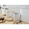 Swan - Set of 3 Nordic Collection Storage Canisters with Bamboo Lid, 1.84L Capacity, Matte White - 82-SWKA17513WHTN - Mounts For Less