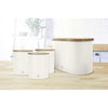 Swan - Set of 3 Nordic Collection Storage Canisters with Bamboo Lid, 1.84L Capacity, Matte White - 82-SWKA17513WHTN - Mounts For Less