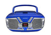 Sylvania CESRCD211-BLK Portable Retro CD Boombox with AM/FM Radio Blue - 67-CESRCD211-BLU - Mounts For Less