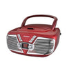 Sylvania CESRCD211-BLK Portable Retro CD Boombox with AM/FM Radio Red - 67-CESRCD211-RED - Mounts For Less