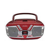 Sylvania CESRCD211-BLK Portable Retro CD Boombox with AM/FM Radio Red - 67-CESRCD211-RED - Mounts For Less