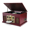 Sylvania - Nostalgic 5 in 1 Turntable With CD Player, AUX Casette and AM / FM Radio, Wood - 67-CESRCD838 - Mounts For Less