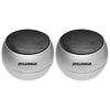 Sylvania - Pair of Wireless Stereo Speakers, Bluetooth 5.0 with LED Light Strip, Silver - 67-CESP926-SILVER - Mounts For Less